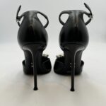 Decolletè Sergio Levantesi in Pelle Nera e Accessorio Perle Tacco 10 cm art. Luxor5 - immagine 4