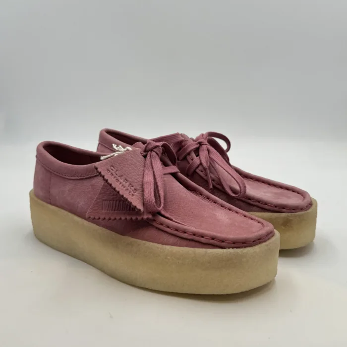 Clarks Originals Donna in Pelle Rosa art. Wallabee Cup Pink Nubuck, foto 1 di 4