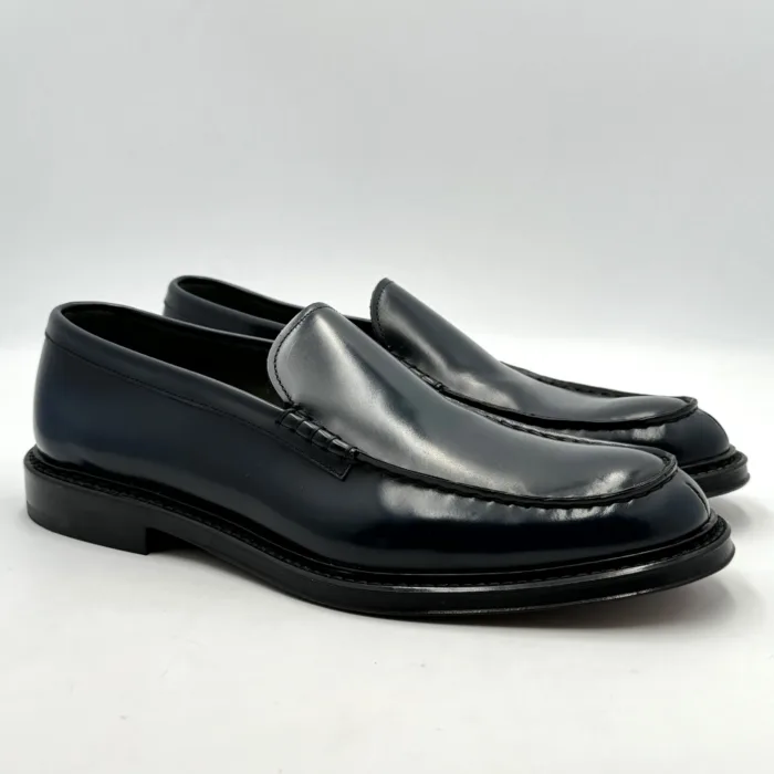 Mocassino Uomo Doucal's In Pelle Blu Goose con Fondo Cuoio Art. DU3008PHOEUY007NB10, foto 1 di 4