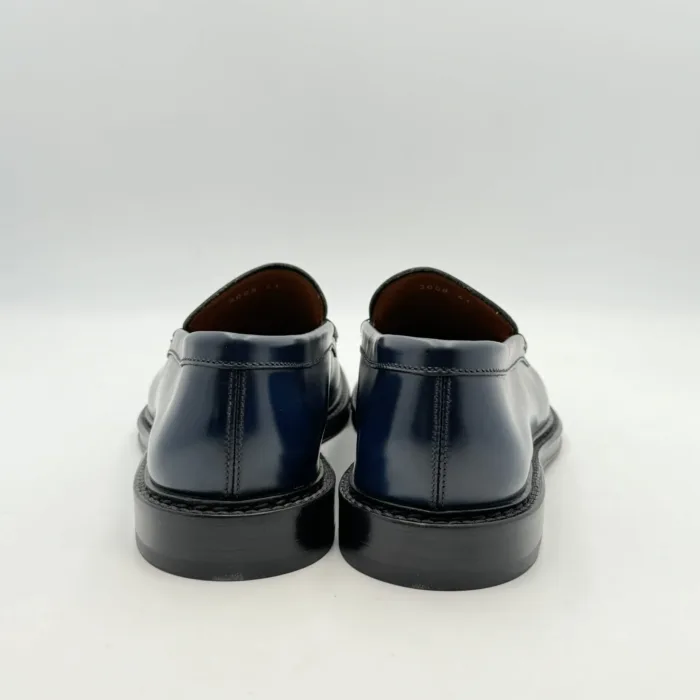 Mocassino Uomo Doucal's In Pelle Blu Goose con Fondo Cuoio Art. DU3008PHOEUY007NB10, foto 4 di 4