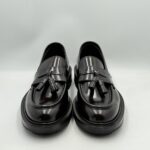 Mocassino con Nappine Uomo Barrett Derby In Pelle Testa di Moro Fondo Gomma Commander cod. 242U071.6 - immagine 2