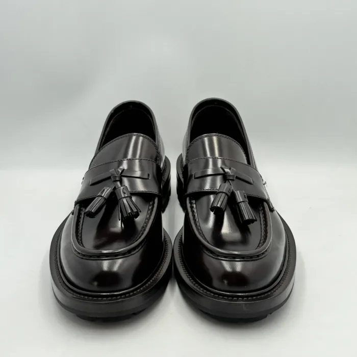 Mocassino con Nappine Uomo Barrett Derby In Pelle Testa di Moro Fondo Gomma Commander cod. 242U071.6, foto 2 di 4
