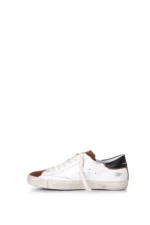Sneakers Uomo Philippe Model Paris Prsx In Pelle Bianca e Linguetta in Camoscio Cognac cod. PRLU WX38 - immagine 3