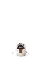 Sneakers Uomo Philippe Model Paris Prsx In Pelle Bianca e Linguetta in Camoscio Cognac cod. PRLU WX38 - immagine 4