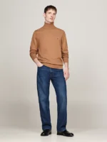 Maglione Dolcevita Uomo Cotton Cashmere Tommy Hilfiger Cammello art. MW0MW28048 RBC - immagine 2
