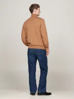 Maglione Dolcevita Uomo Cotton Cashmere Tommy Hilfiger Cammello art. MW0MW28048 RBC - immagine 3