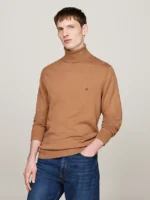 Maglione Dolcevita Uomo Cotton Cashmere Tommy Hilfiger Cammello art. MW0MW28048 RBC - immagine 4