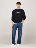 Felpa Girocollo Uomo Tommy Hilfiger Blu in Pile art. MW0MW35541 DW5 - immagine 3