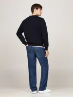 Felpa Girocollo Uomo Tommy Hilfiger Blu in Pile art. MW0MW35541 DW5 - immagine 4
