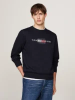 Felpa Girocollo Uomo Tommy Hilfiger Blu in Pile art. MW0MW35541 DW5 - immagine 2