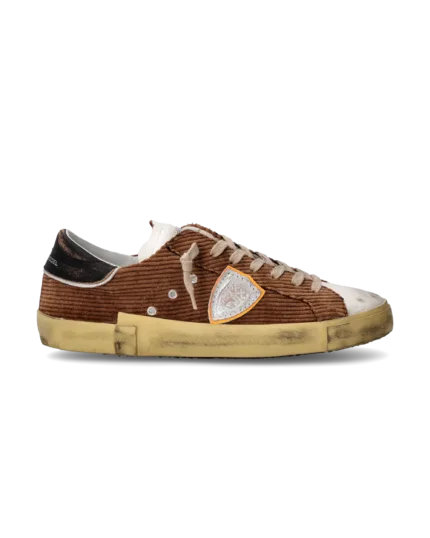 Sneakers Uomo Philippe Model Paris Prsx In Velluto Cognac cod. PRLU EW01
