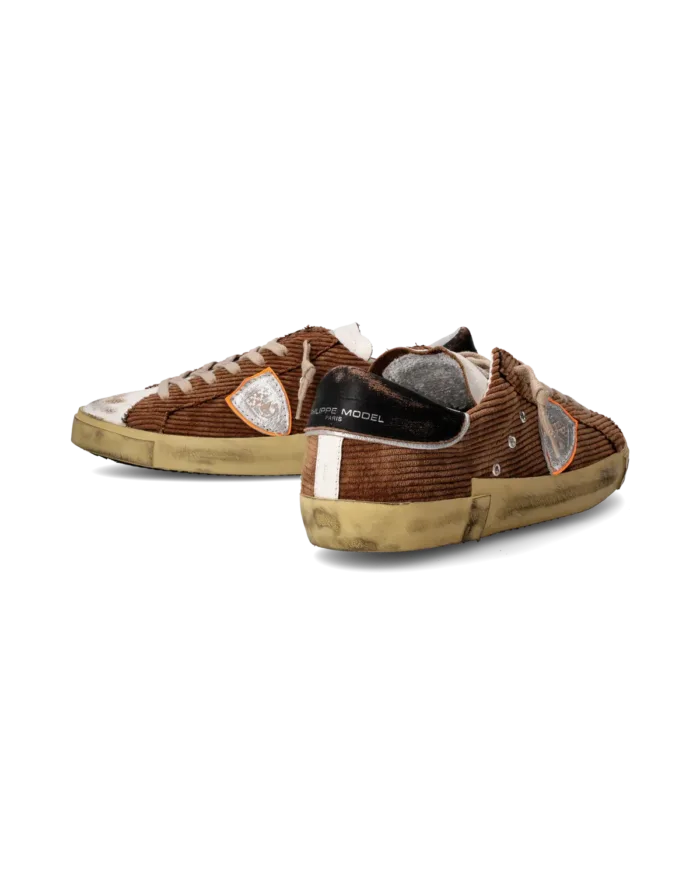 Sneakers Uomo Philippe Model Paris Prsx In Velluto Cognac cod. PRLU EW01, foto 6 di 6