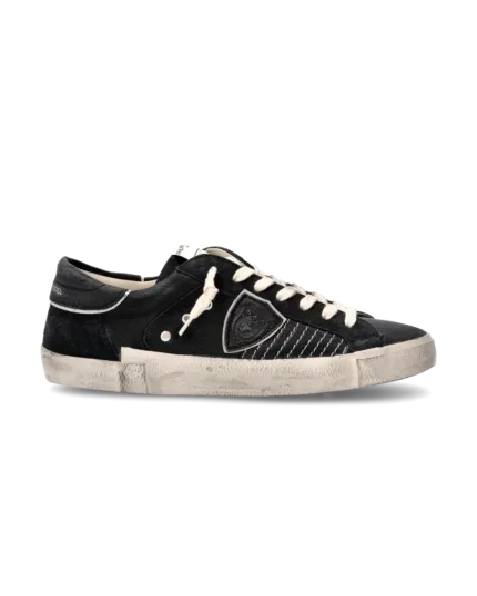 Sneakers Uomo Philippe Model Paris Prsx In Pelle Nera cod. PRLU XP03
