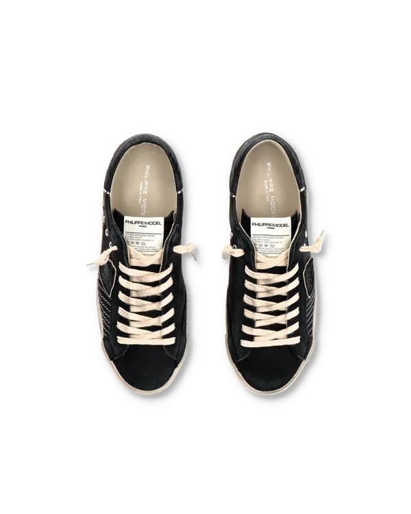 Sneakers Uomo Philippe Model Paris Prsx In Pelle Nera cod. PRLU XP03, foto 5 di 6