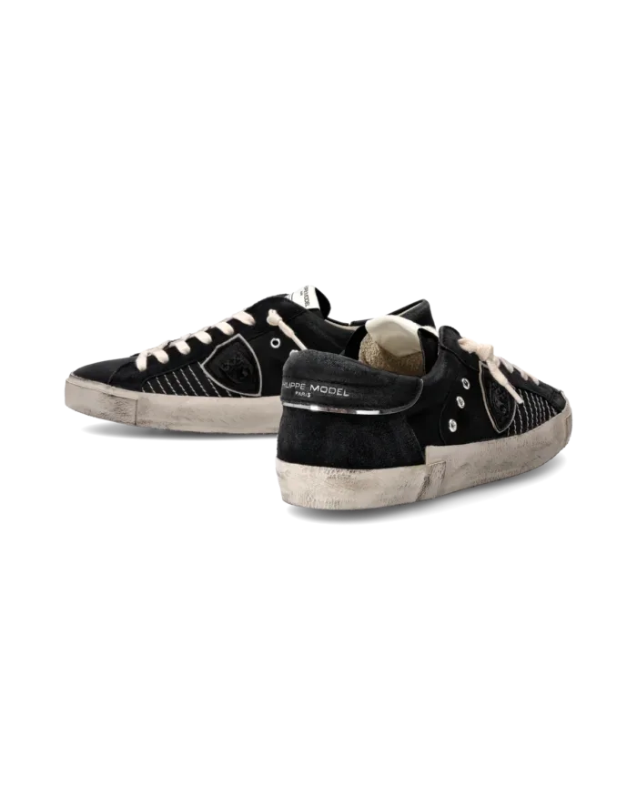 Sneakers Uomo Philippe Model Paris Prsx In Pelle Nera cod. PRLU XP03, foto 3 di 6