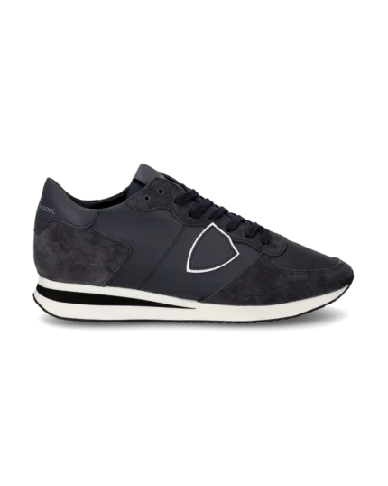 Sneaker Philippe Model TRPX LOW in pelle e camoscio Blu TZLU 6005