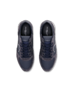 Sneaker Philippe Model TRPX LOW in pelle e camoscio Blu TZLU 6005 - immagine 4