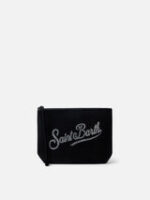 Pochette Mc2 Saint Barth Nera art. Aline W Velvet 00 Strass