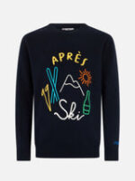 Maglione Girocollo Mc2 Saint Barth Blu Notte art. Heron Apres Ski Big 61 EMB