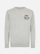 Maglione Girocollo Mc2 Saint Barth Grigio art. Heron Light Panda Four 15ML EMB