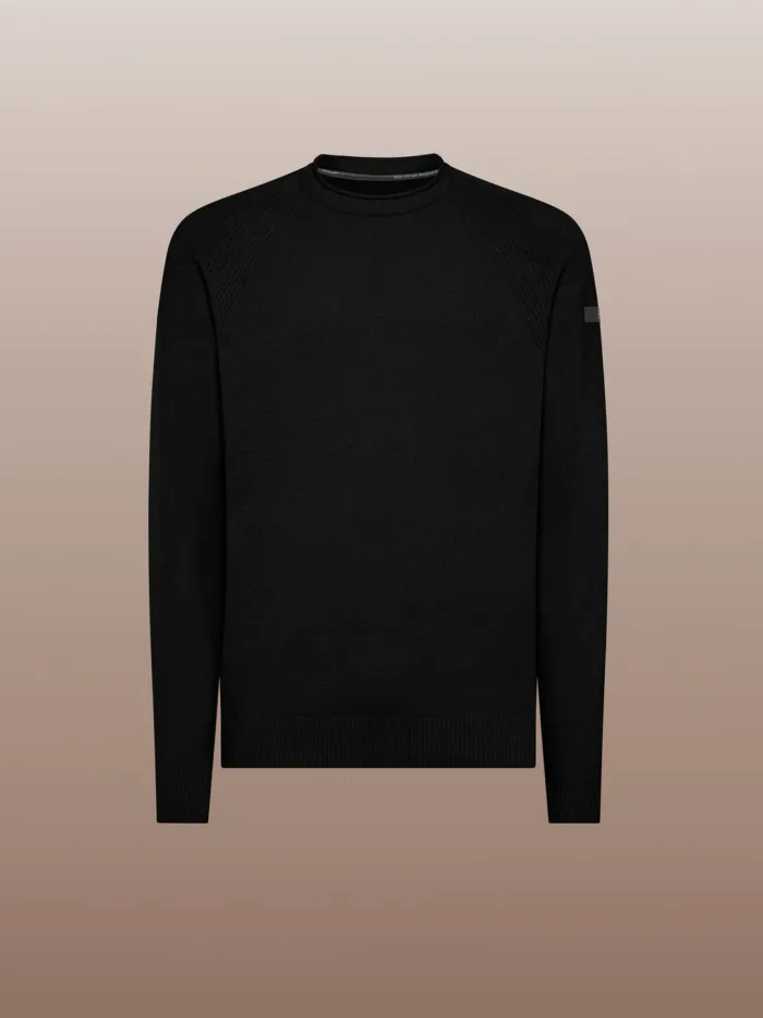 Maglione Girocollo Uomo RRD Nero Velvet Rount Knit Art. W24132 COL 10, foto 1 di 1