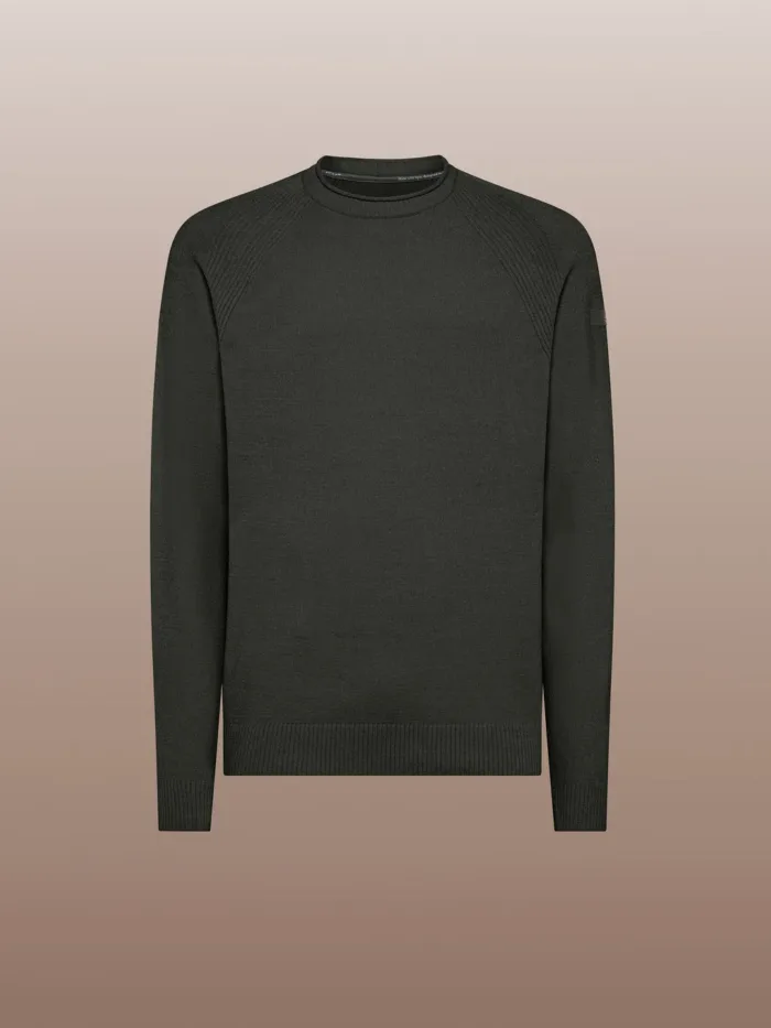 Maglione Girocollo Uomo RRD Verde/Grigio Velvet Rount Knit Art. W24132 COL 20, foto 1 di 1