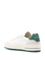 Sneakers Uomo Philippe Model Nice in Pelle Bianca e Camoscio e dettagli Verdi cod. VNLU WX07 - immagine 3