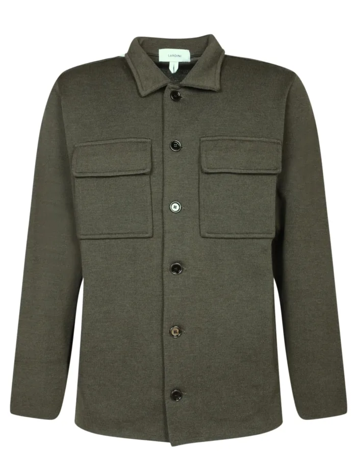 Giacca Lardini in Maglia Verde Con Tasche sul Petto Art. IVLJM85 IV63000 500, foto 1 di 3