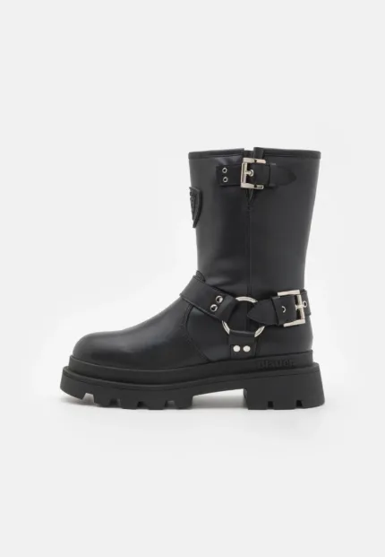 Stivaletto Donna Blauer in Pelle Nera art. F4KIMMEL07/LEP