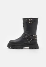 Stivaletto Donna Blauer in Pelle Nera art. F4KIMMEL07/LEP