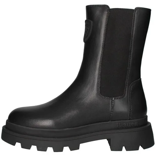 Stivaletto Beatles Donna Blauer in Pelle Nera art. F4KIMMEL03/LEP, foto 1 di 3