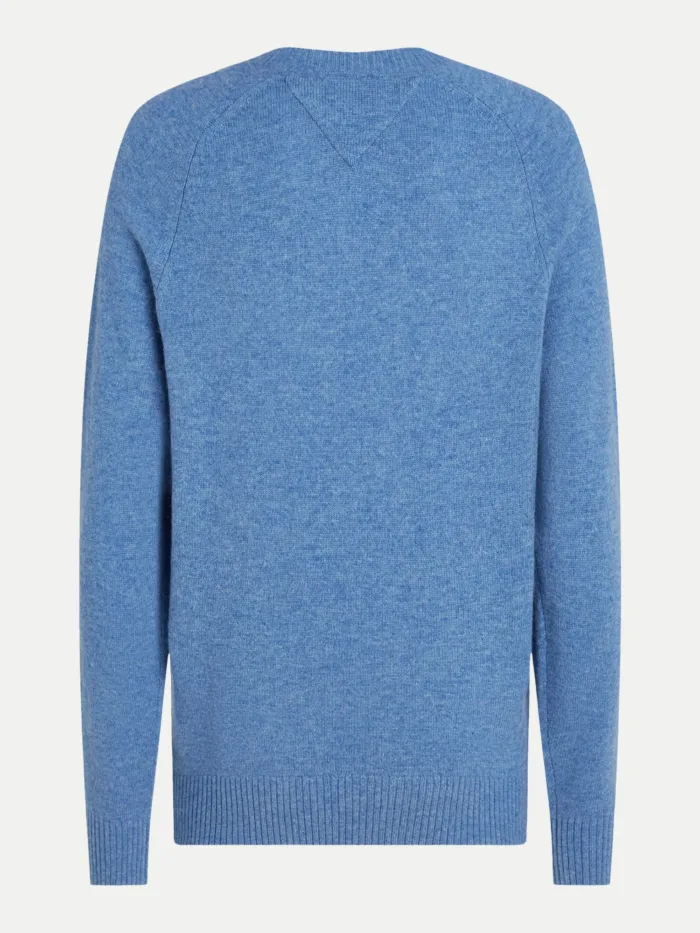 Maglione Girocollo Uomo in Lana Tommy Hilfiger Celeste Melange art. MW0MW36535 DVW, foto 2 di 2