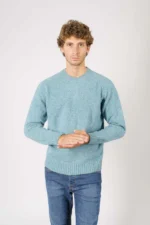 Maglione Girocollo Filippo De Laurentiis in Baby Alpaca Verde Art. GC3MLM WA5R 720