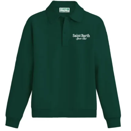 Polo Felpata Mc2 Saint Barth Verde art. Evans Sb Sport Club 51 EMB