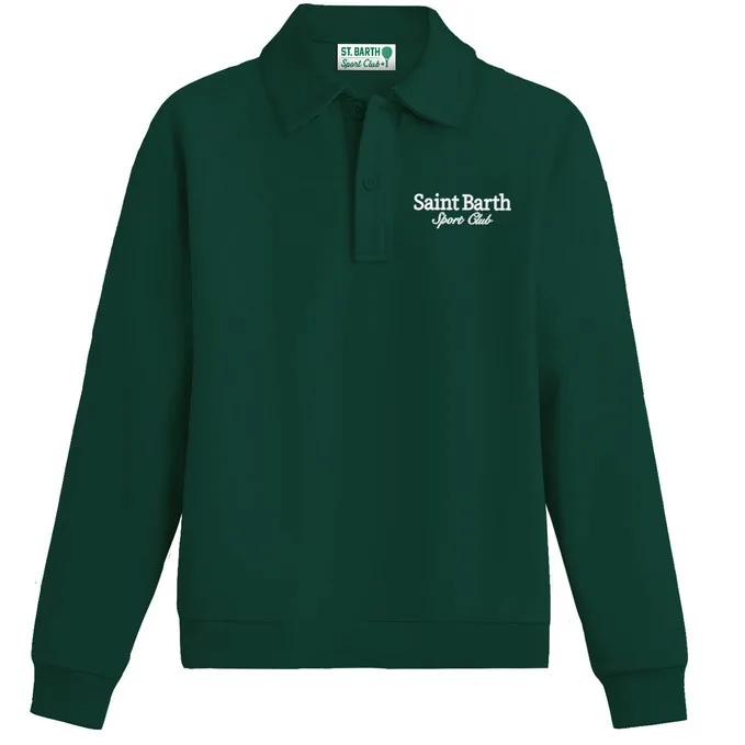 Polo Felpata Mc2 Saint Barth Verde art. Evans Sb Sport Club 51 EMB, foto 1 di 1