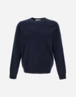 Maglione Girocollo Filippo De Laurentiis in Misto Lana Cashmere Finezza 7 Blu art. GC3ML WC7R 890