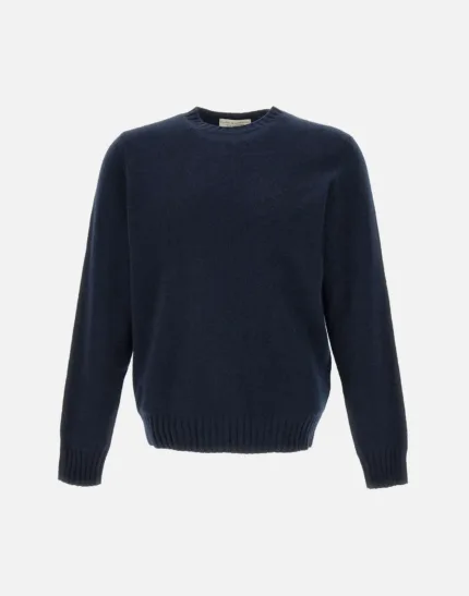 Maglione Girocollo Filippo De Laurentiis in Misto Lana Cashmere Finezza 7 Blu art. GC3ML WC7R 890