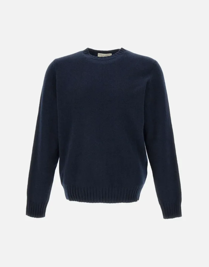 Maglione Girocollo Filippo De Laurentiis in Misto Lana Cashmere Finezza 7 Blu art. GC3ML WC7R 890, foto 1 di 5