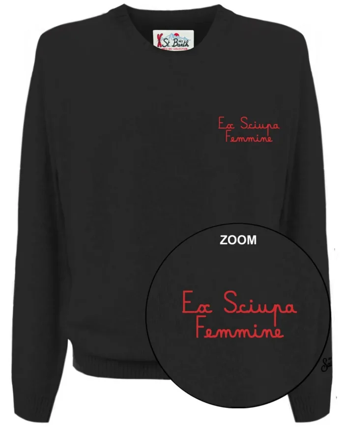 Maglione Girocollo Mc2 Saint Barth Nero art. Heron Light Ex Sciupa 00 EMB, foto 1 di 1
