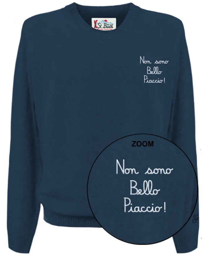 Maglione Girocollo Mc2 Saint Barth Blu Notte art. Heron Light Vacanze Bello 61 EMB, foto 1 di 1