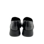 Mocassino Carmens in Pelle Nera con Borchie e Suola in Gomma H 4 cm art. Cindy Stud 54223 - immagine 4