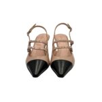 Decolletè Donna Anna F in Vernice Nude e Punta Nera tacco 6 cm art. 3776 - immagine 2