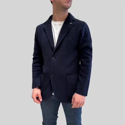 Giacca Lardini in Maglia Blu In Puro Cashmere Art. IVLJM70 IV63006 850