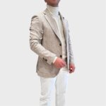 Giacca Lardini Beige Melange Testa Di Moro Art. IV528AE IVSF63502 150