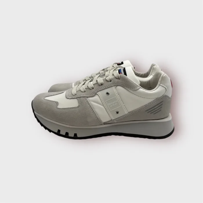 Sneaker Uomo Blauer in Camoscio e Tela Avorio art. F4TOKYO01/TAS, foto 3 di 4