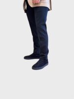 Pantaloni con Elastico in vita e Tasca a Filo Michael Coal Blu in Misto Lana art. Brad Plus One More Size 3127 Lungo - immagine 3