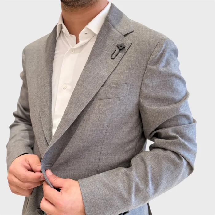 Giacca Lardini Grigia Art. IV528AE IVSF63408 900, foto 2 di 3