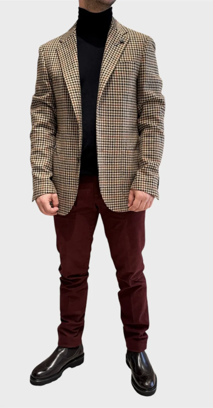 Pantaloni Tasca a Filo Michael Coal Bordeaux art. TK America Mc-Brad Brad 2505 Lungo, foto 2 di 2