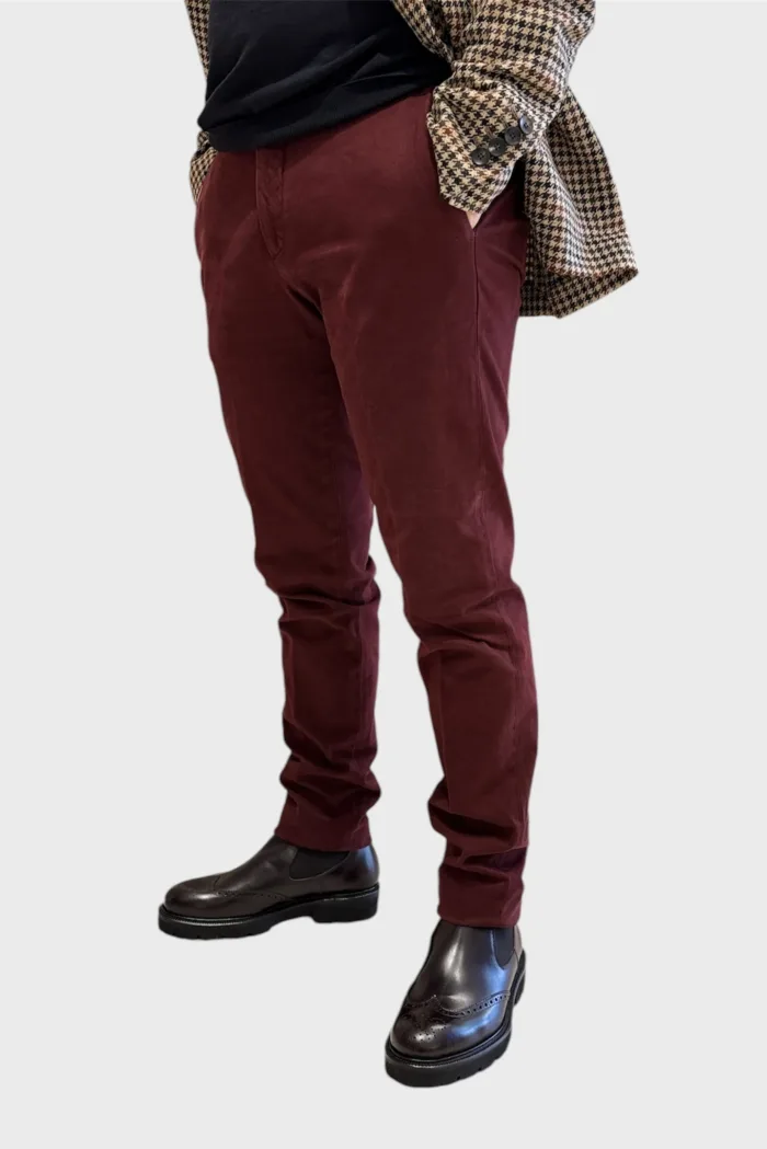 Pantaloni Tasca a Filo Michael Coal Bordeaux art. TK America Mc-Brad Brad 2505 Lungo, foto 1 di 2
