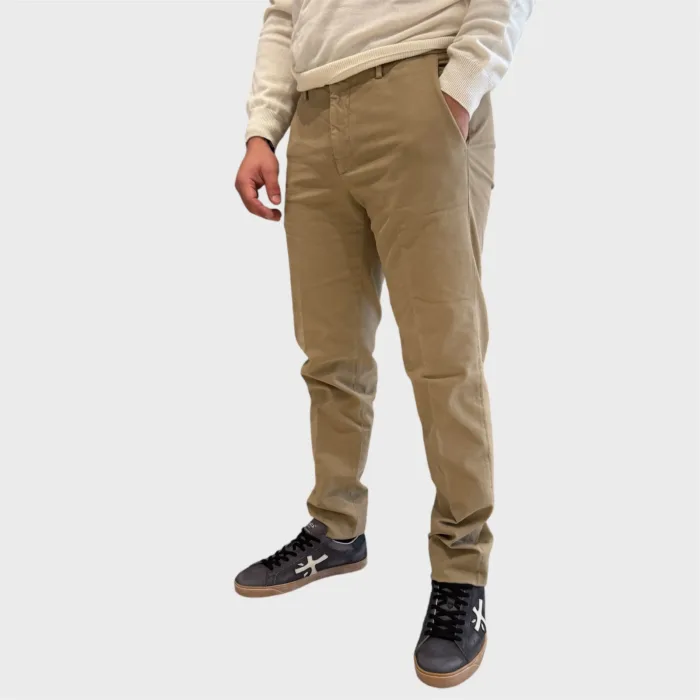 Pantaloni Tasca a Filo Michael Coal Beige art. TK America Mc-Brad 2505 Lungo, foto 1 di 3